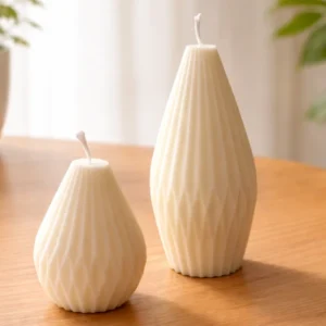 Conjunto de velas artesanales Marfil